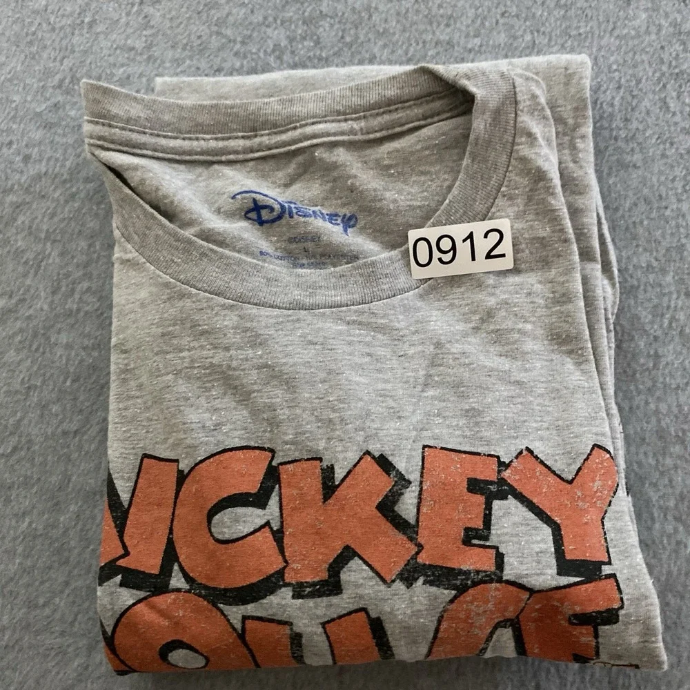 Disney Mickey Mouse Nightmares Shirt Adult Large Gray‎ Halloween Vtg Style Ghost